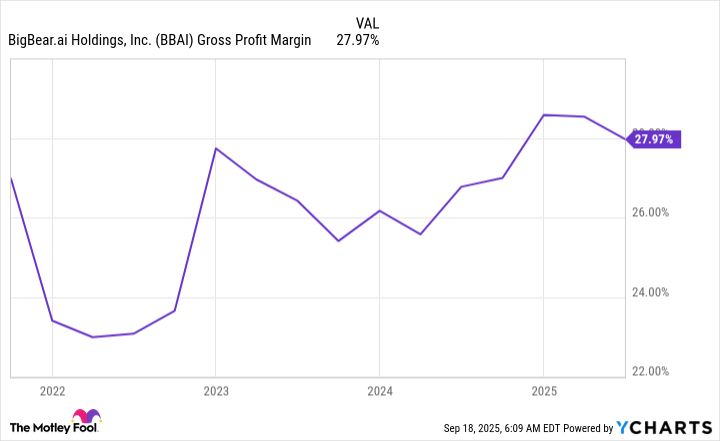 BBAI Gross Profit Margin Chart
